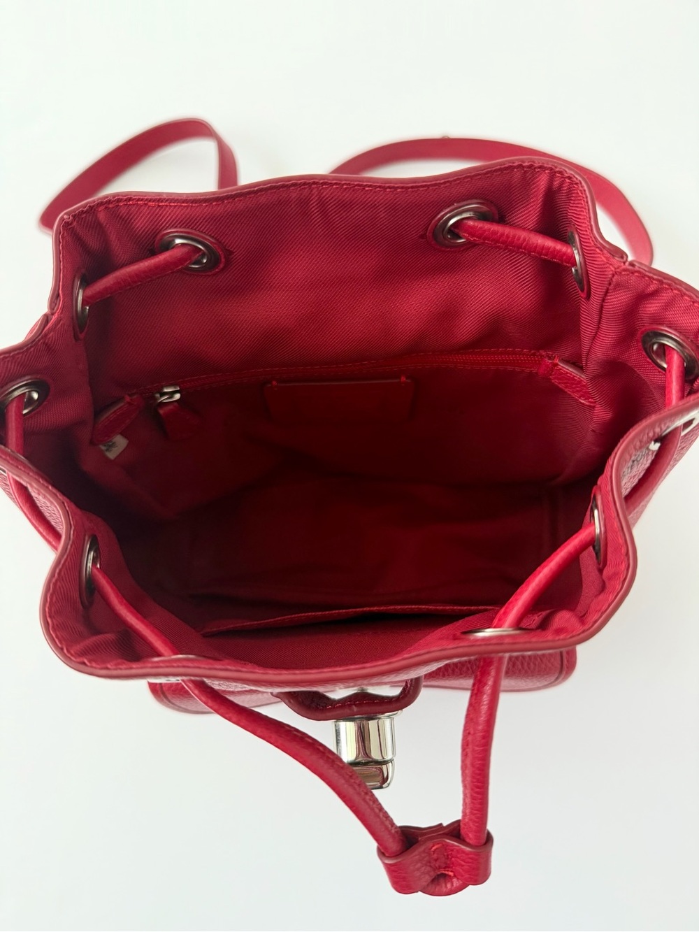 Coach Red Mini Turnlock Rucksack Backpack - Picture 9 of 11